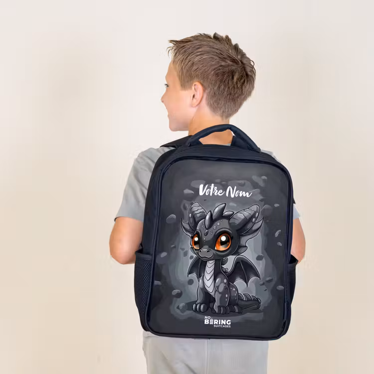 Sac à dos enfant - Noir - Gino queue-de-gris — 2