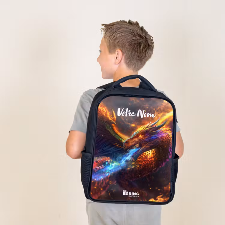 Sac à dos enfant - Noir - Guerrier chromatique — 2