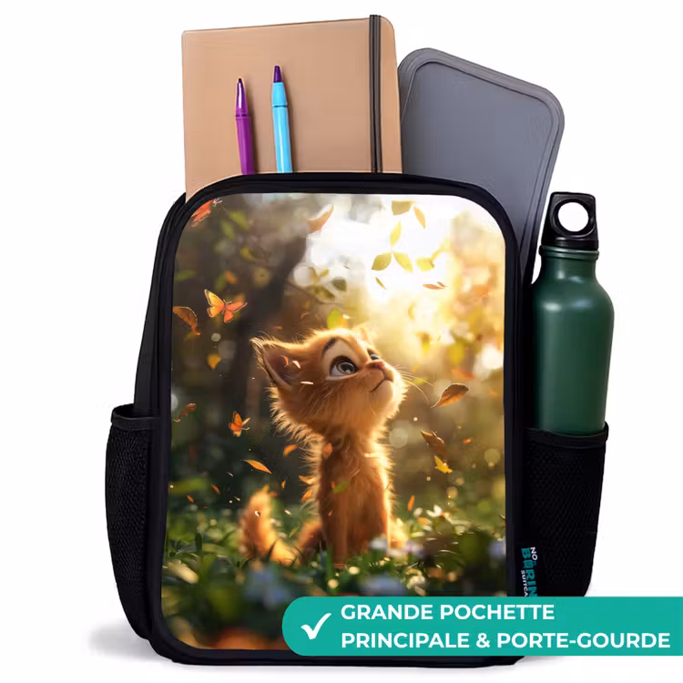 Sac à dos enfant - Noir - Henry chaton d'automne — 10