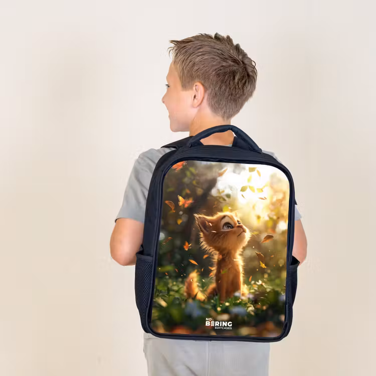 Sac à dos enfant - Noir - Henry chaton d'automne — 2