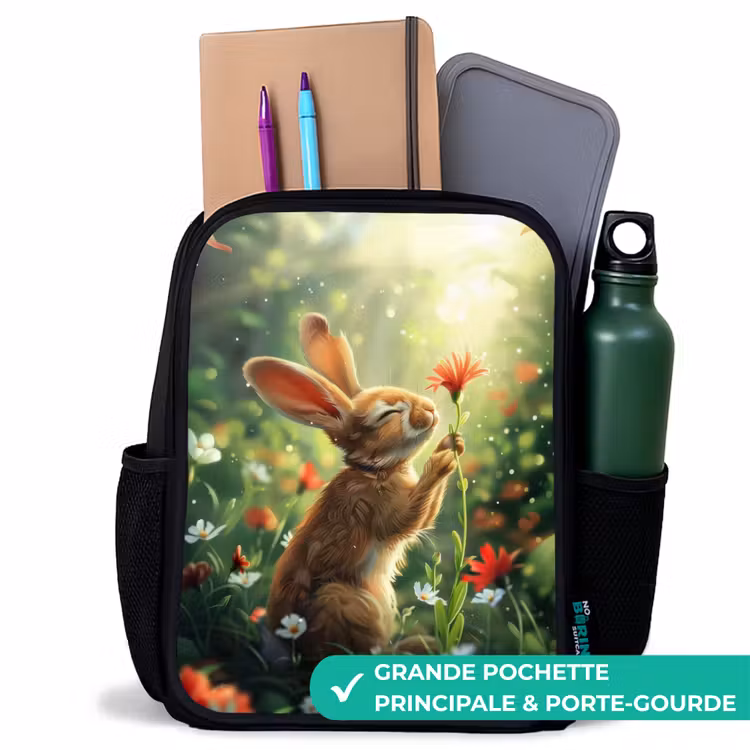 Sac à dos enfant - Noir - Lapin Kasper — 10