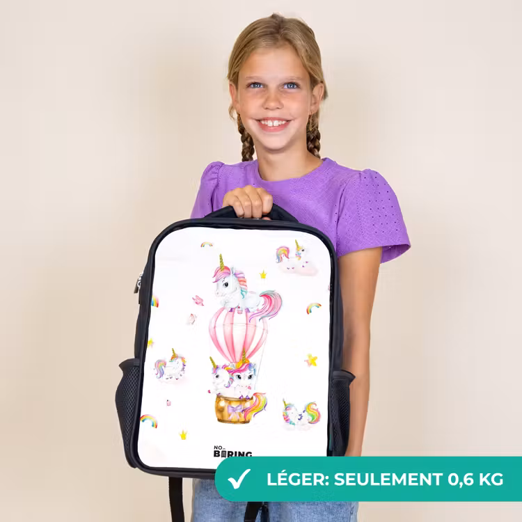 Sac à dos enfant - Noir - Licornes aériennes — 9