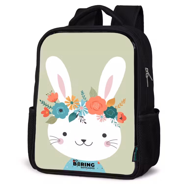 Sac à dos enfant - Noir - Lièvre hippie — 6