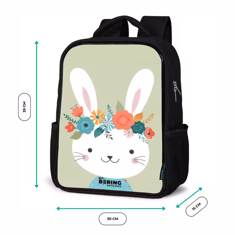 Sac à dos enfant - Noir - Lièvre hippie — 8