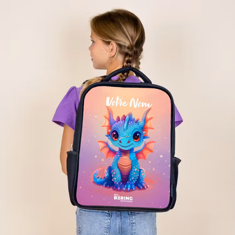 Sac à dos enfant - Noir - Mignon bébé dragon — 4