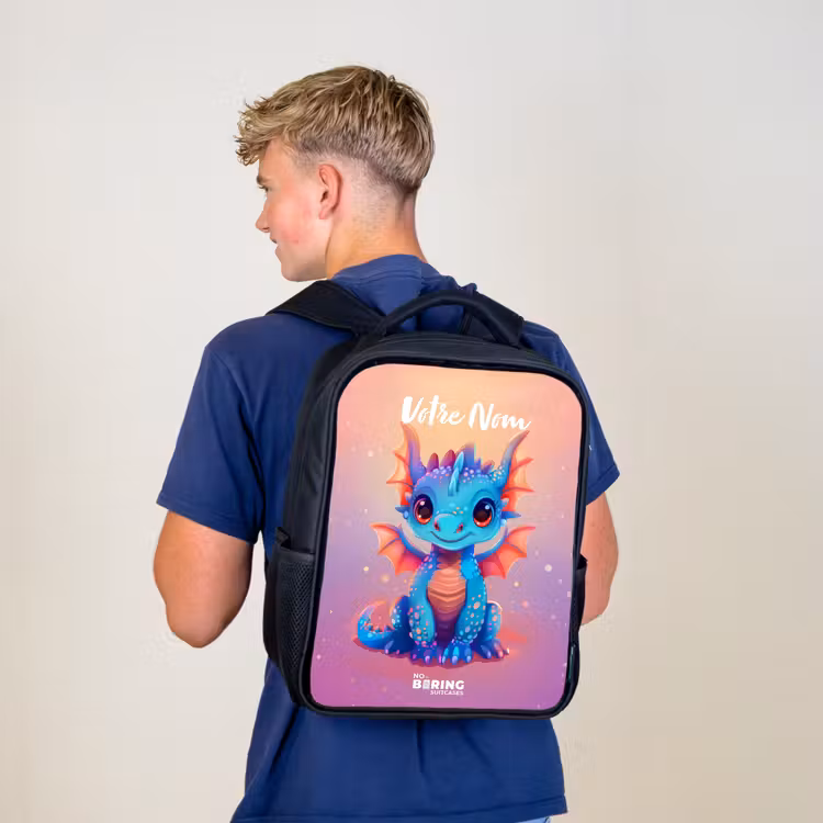 Sac à dos enfant - Noir - Mignon bébé dragon — 5