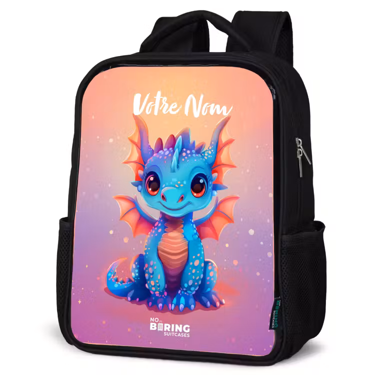 Sac à dos enfant - Noir - Mignon bébé dragon — 6