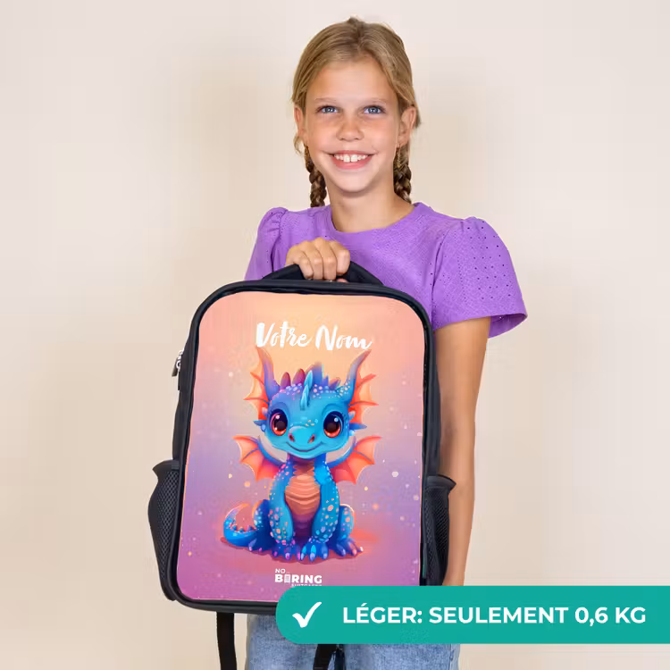 Sac à dos enfant - Noir - Mignon bébé dragon — 9