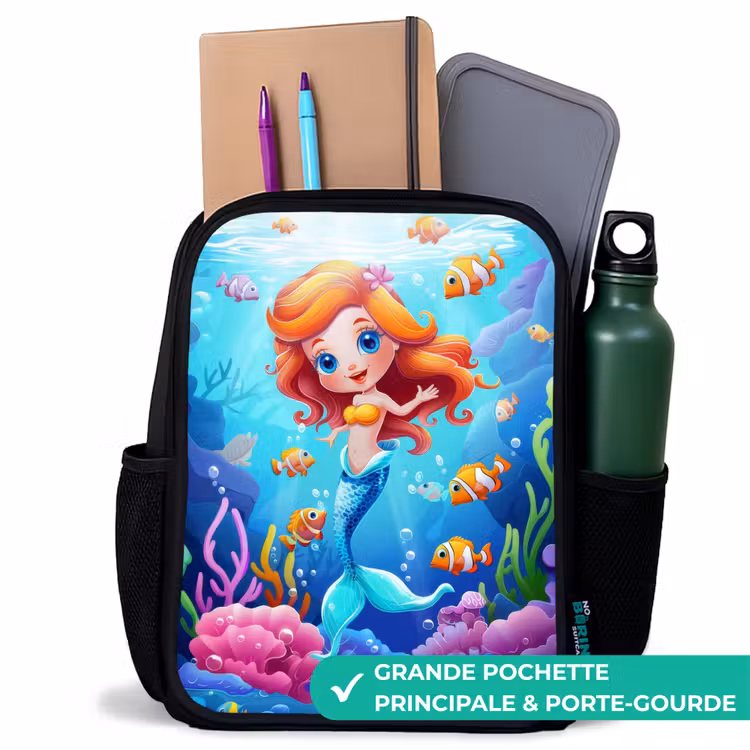 Sac à dos enfant - Noir - Olivia sous l'eau — 10