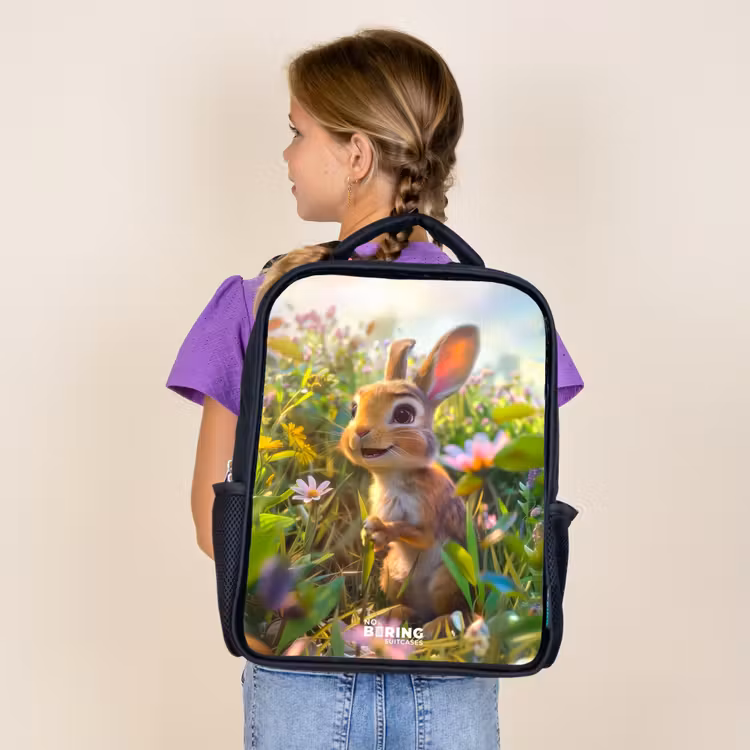 Sac à dos enfant - Noir - Petit lapin — 4