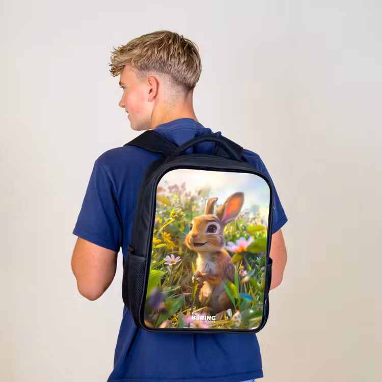 Sac à dos enfant - Noir - Petit lapin — 5