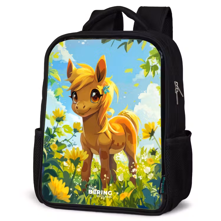 Sac à dos enfant - Noir - Poney ensoleillé — 6