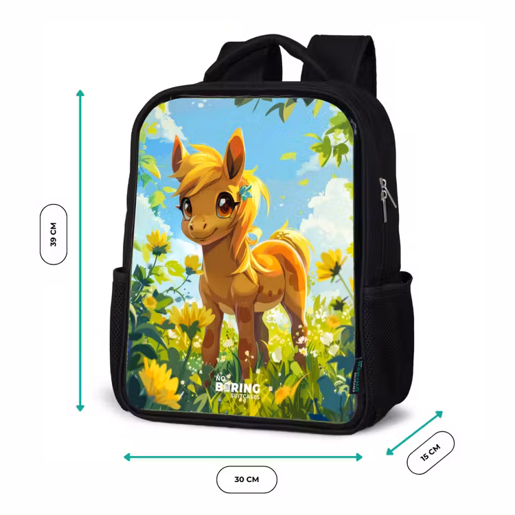 Sac à dos enfant - Noir - Poney ensoleillé — 8