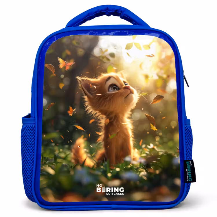 Sac à dos enfant - Bleu - Henry chaton d'automne — 1