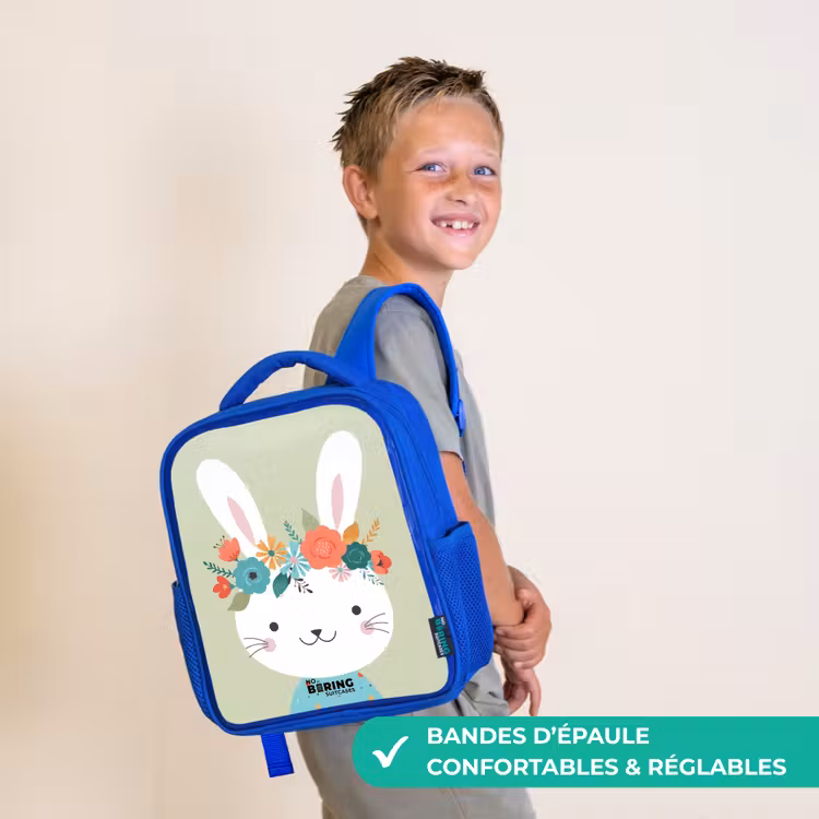 Sac à dos enfant - Bleu - Lièvre hippie — 4
