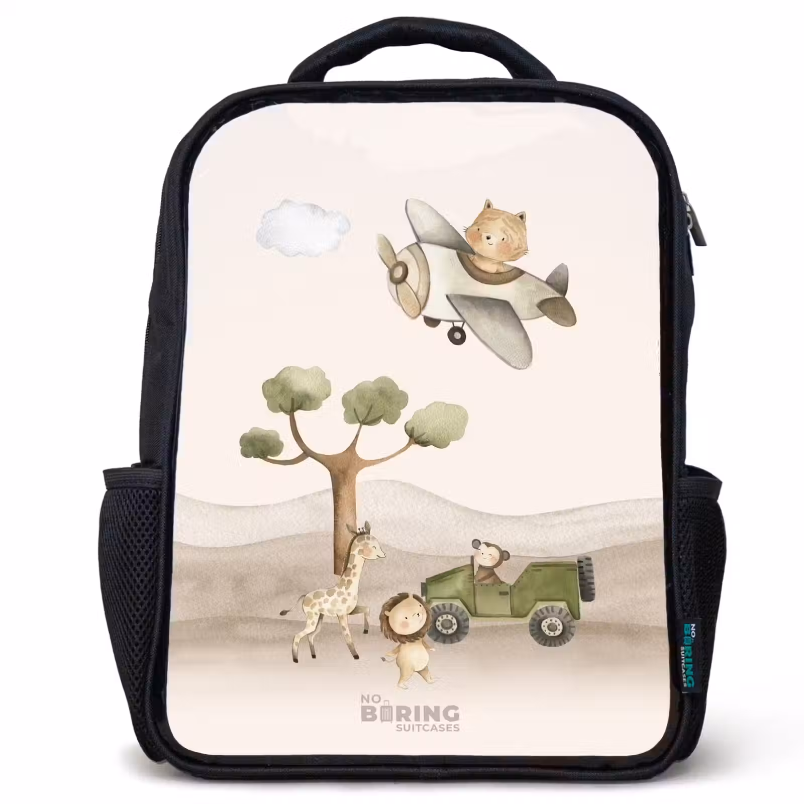 Sac à dos enfant - Noir - Animaux en safari — 1