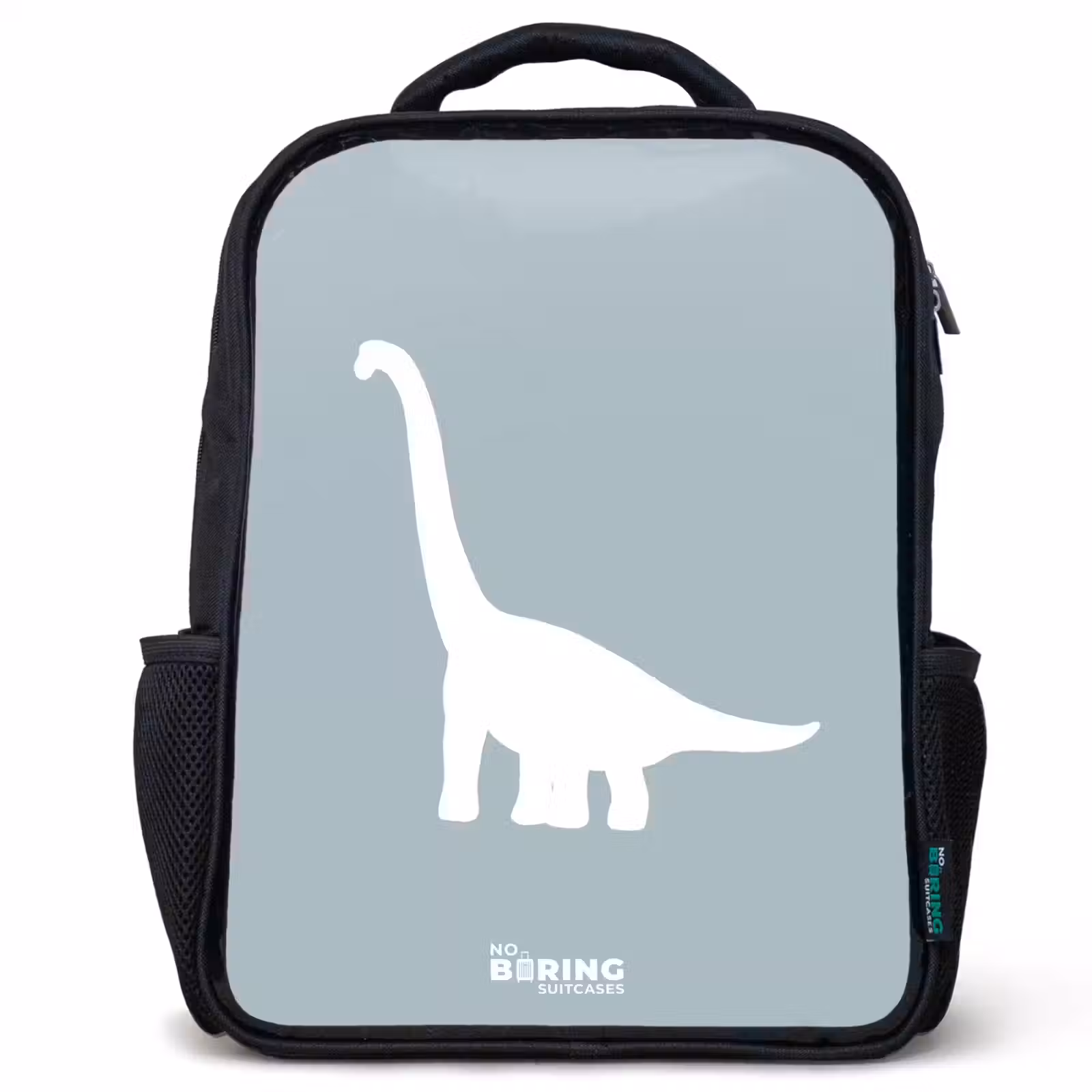 Sac à dos enfant - Noir - Bleu avec dino Brachiosaurus — 1