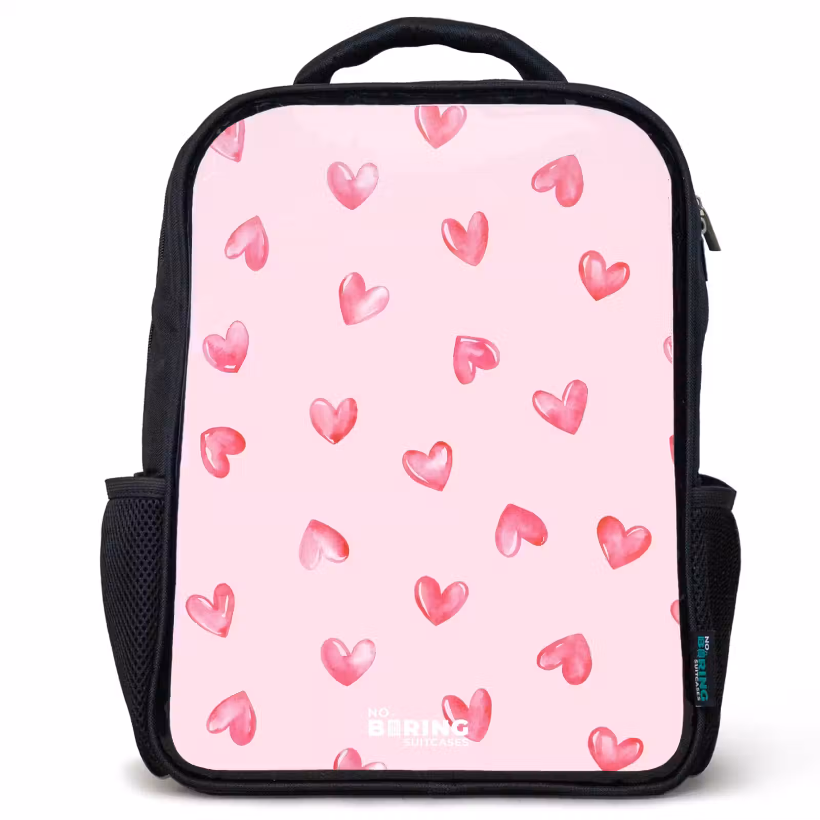 Sac à dos enfant - Noir - Coeurs roses — 1