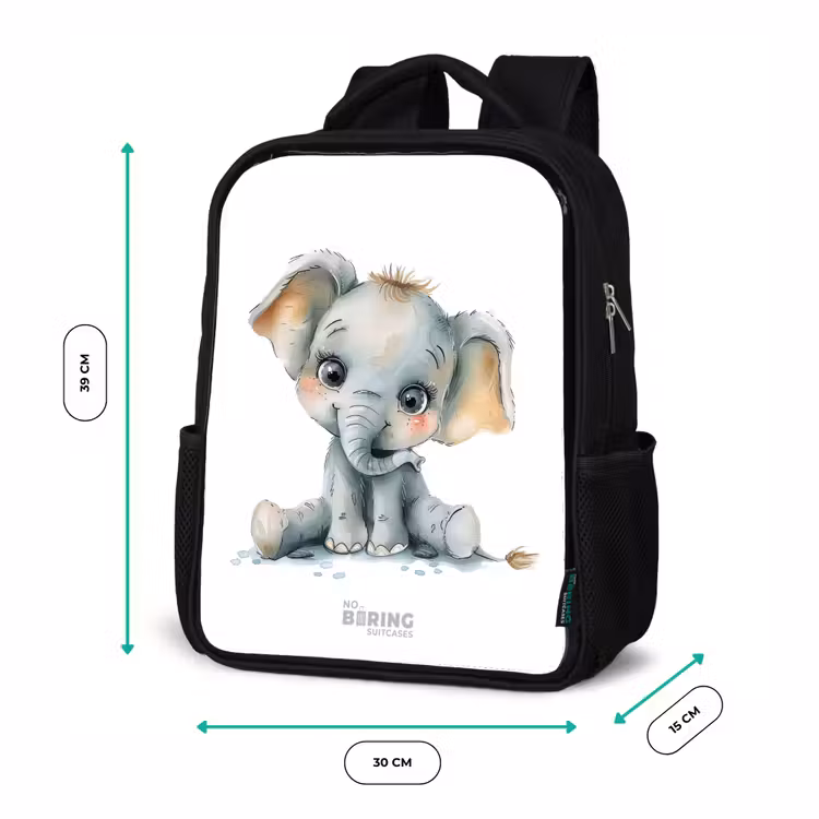 Sac à dos enfant - Noir - Bébé éléphant — 8