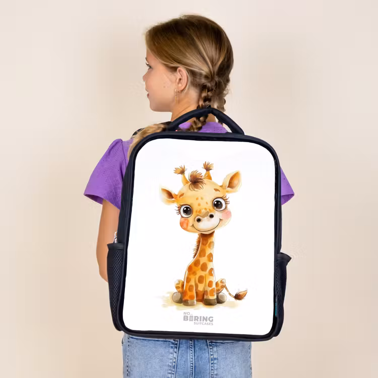 Sac à dos enfant - Noir - Bébé girafe — 4
