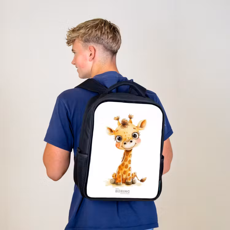 Sac à dos enfant - Noir - Bébé girafe — 5