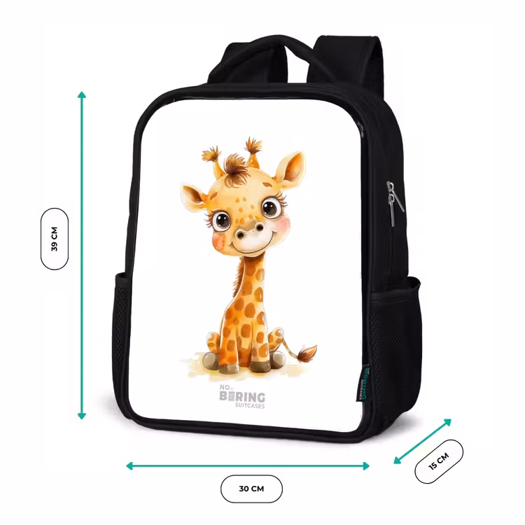 Sac à dos enfant - Noir - Bébé girafe — 8