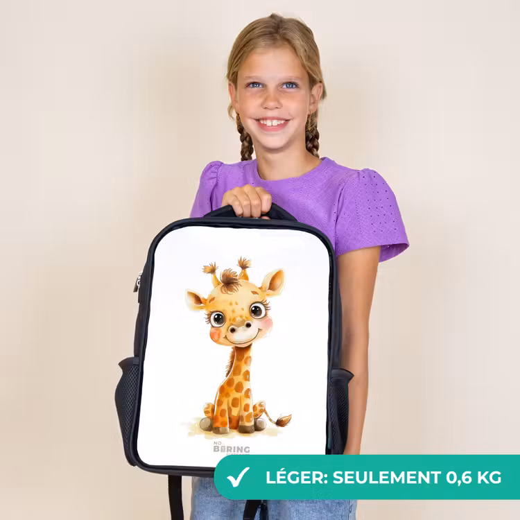 Sac à dos enfant - Noir - Bébé girafe — 9