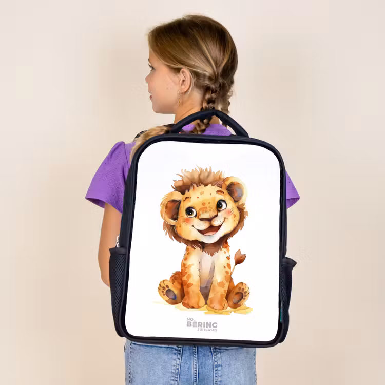 Sac à dos enfant - Noir - Bébé lion — 4
