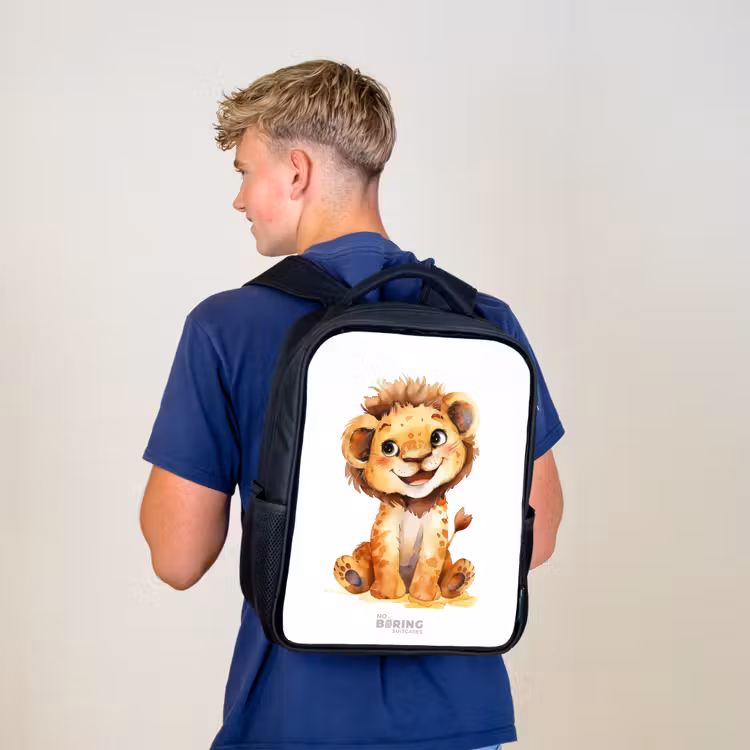 Sac à dos enfant - Noir - Bébé lion — 5