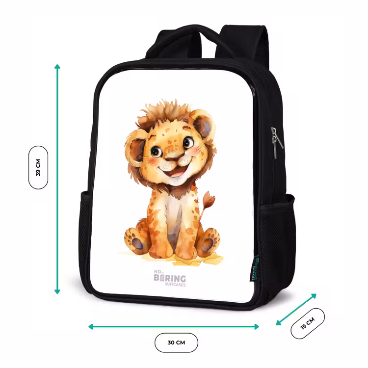 Sac à dos enfant - Noir - Bébé lion — 8