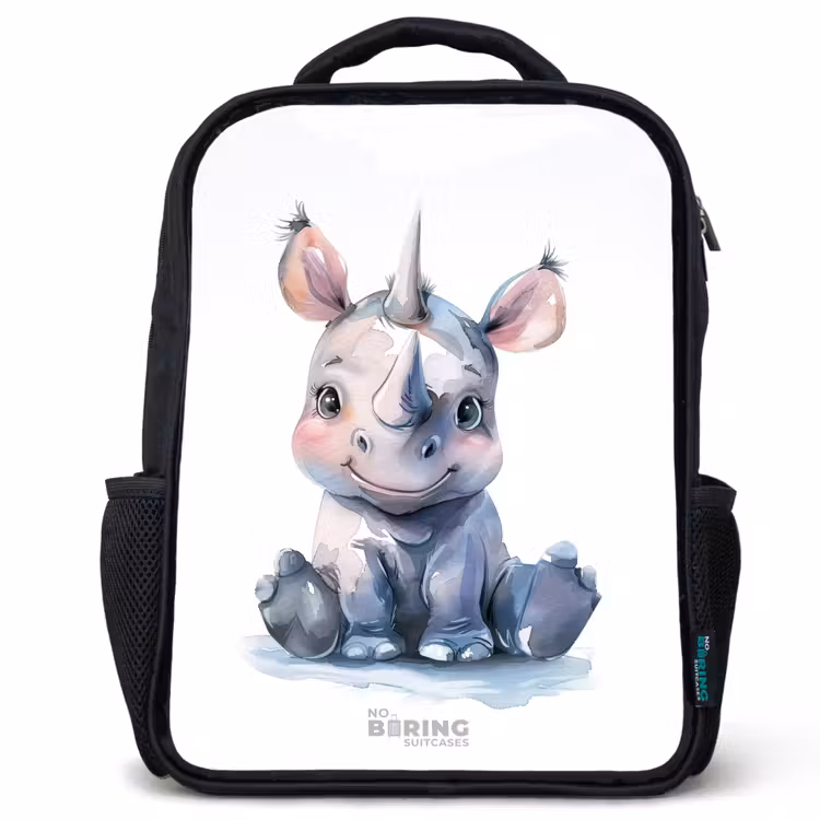 Sac à dos enfant - Noir - Bébé rhinocéros — 1