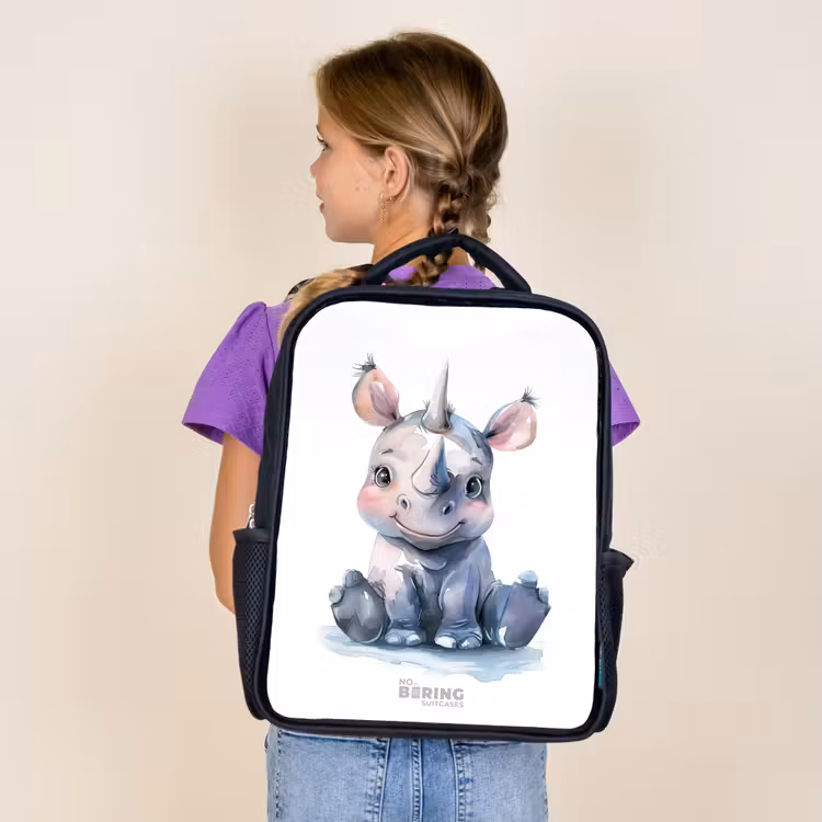 Sac à dos enfant - Noir - Bébé rhinocéros — 4