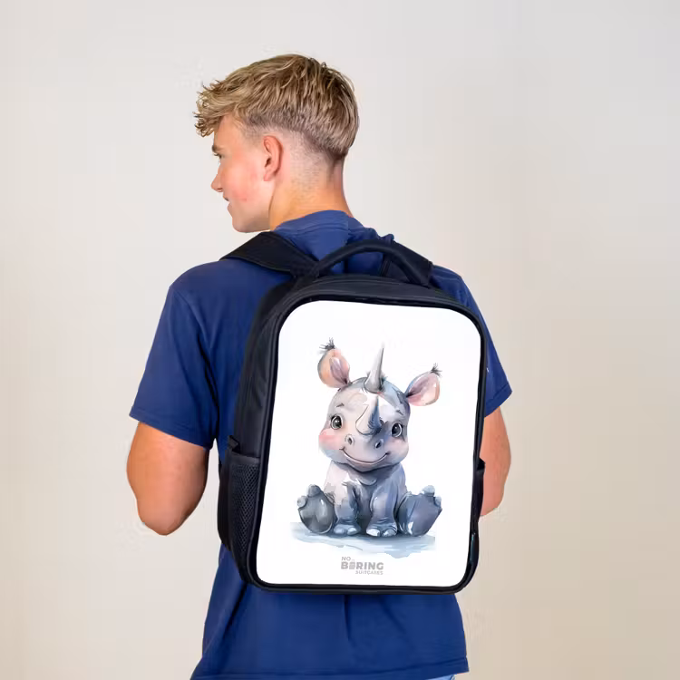 Sac à dos enfant - Noir - Bébé rhinocéros — 5