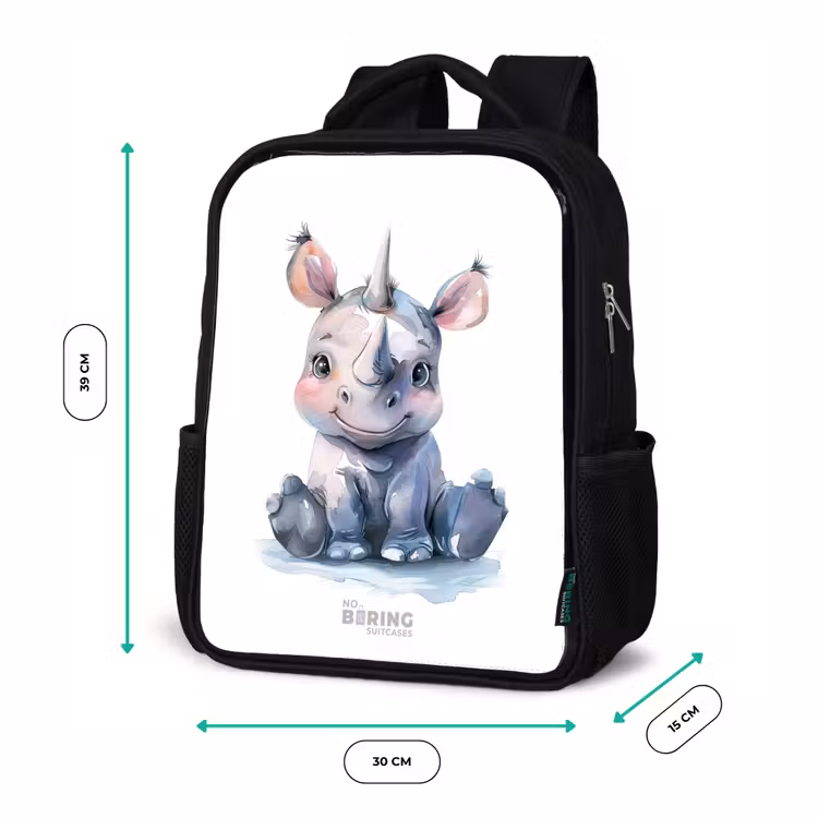 Sac à dos enfant - Noir - Bébé rhinocéros — 8