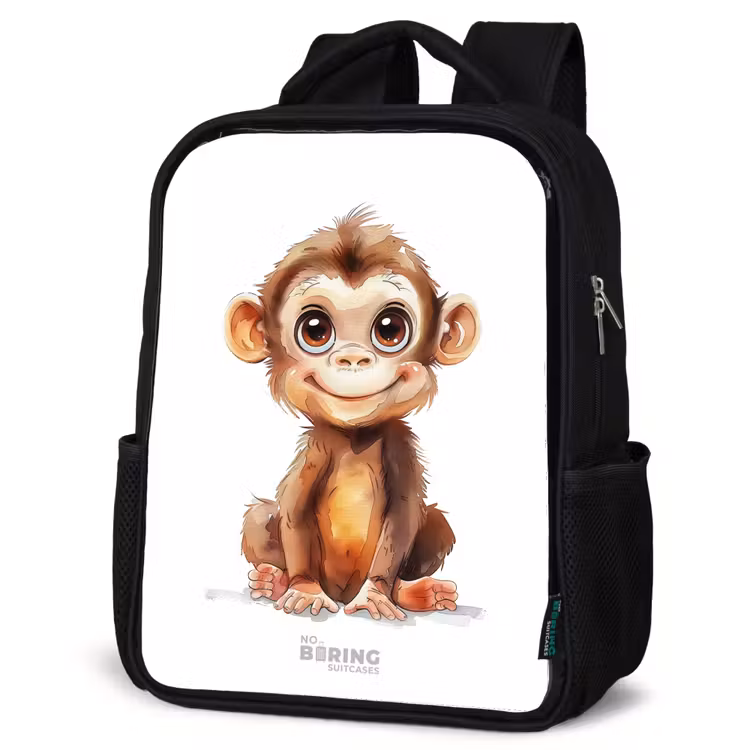 Sac à dos enfant - Noir - Bébé singe — 6