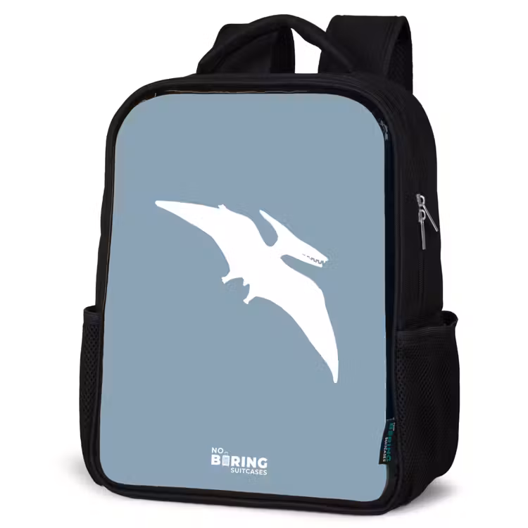 Sac à dos enfant - Noir - Bleu avec dino Pteranodon — 6