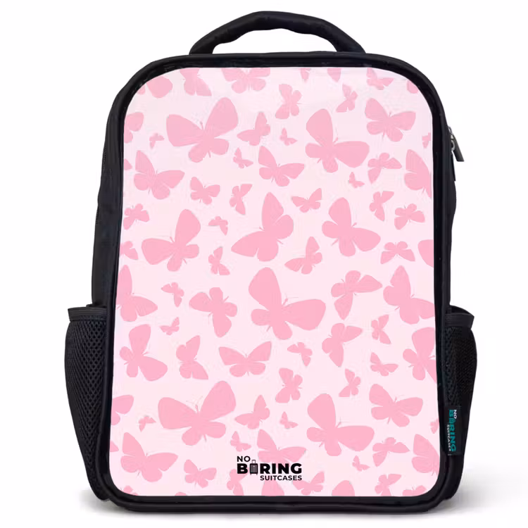 Sac à dos enfant - Noir - Papillons roses — 1