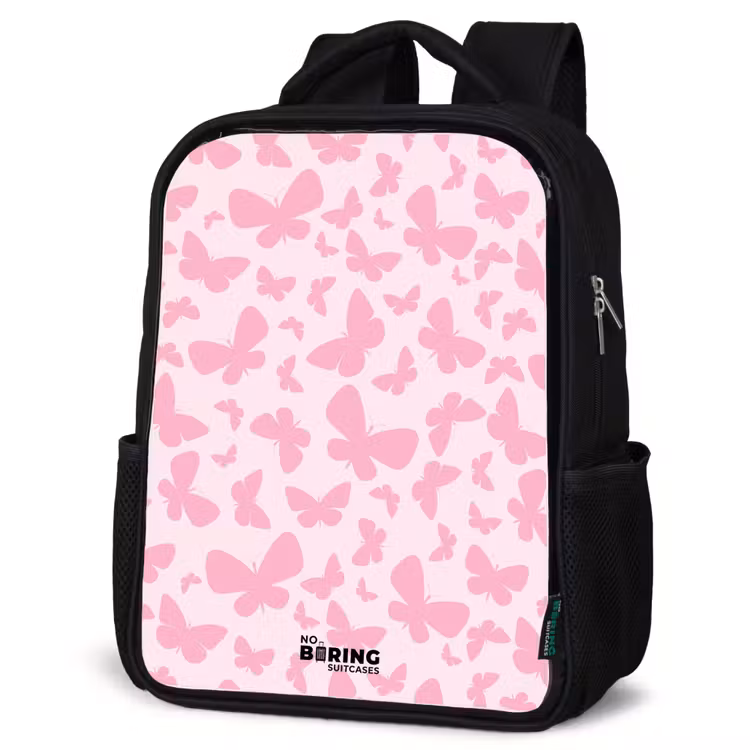 Sac à dos enfant - Noir - Papillons roses — 6