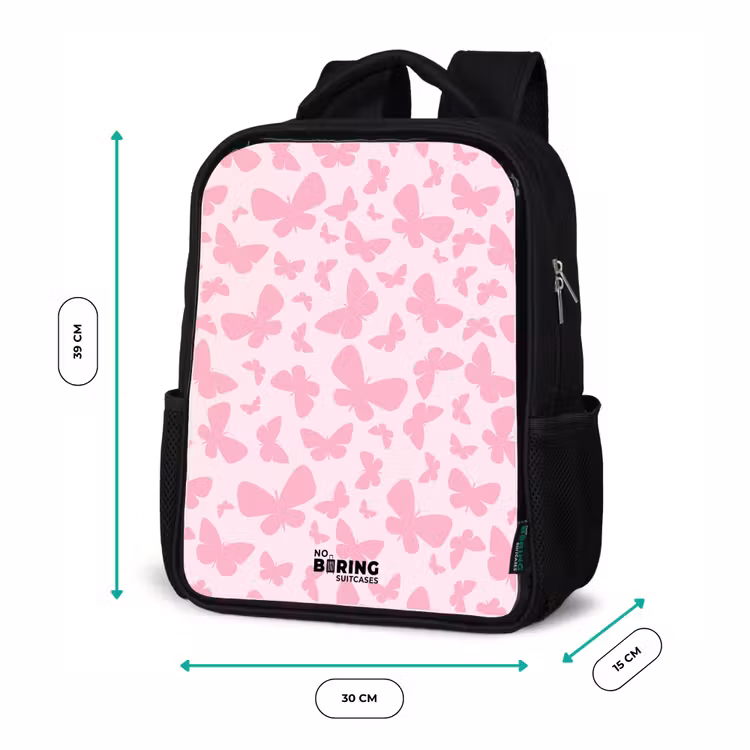 Sac à dos enfant - Noir - Papillons roses — 8