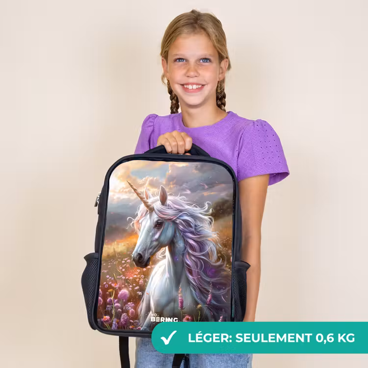 Sac à dos enfant - Noir - Corne perlée pastel — 9
