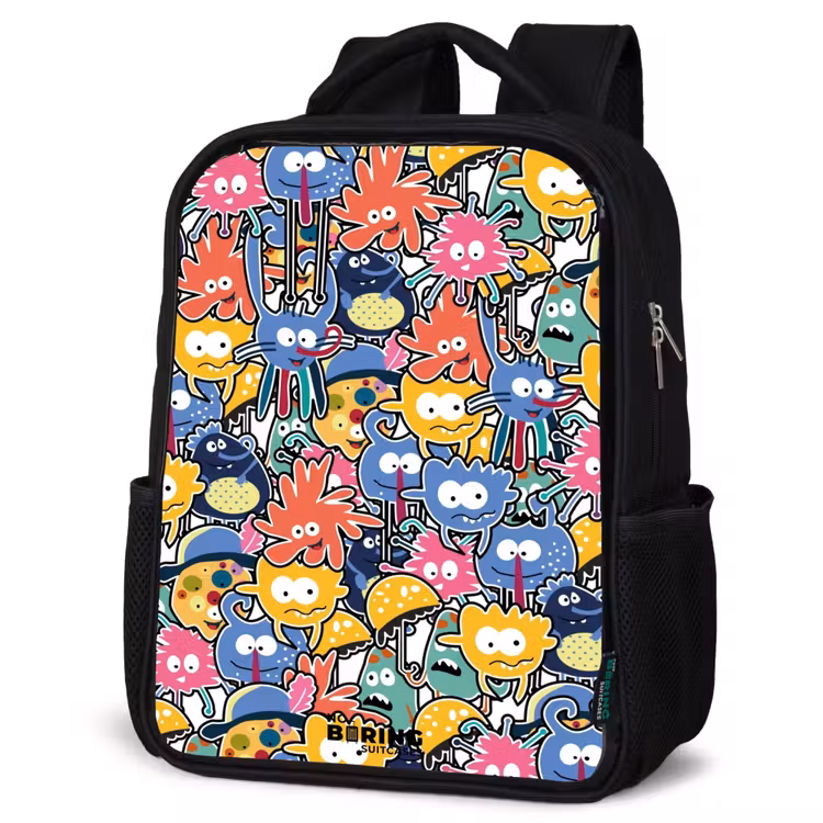 Sac à dos enfant - Noir - Des insectes aux grands yeux — 6