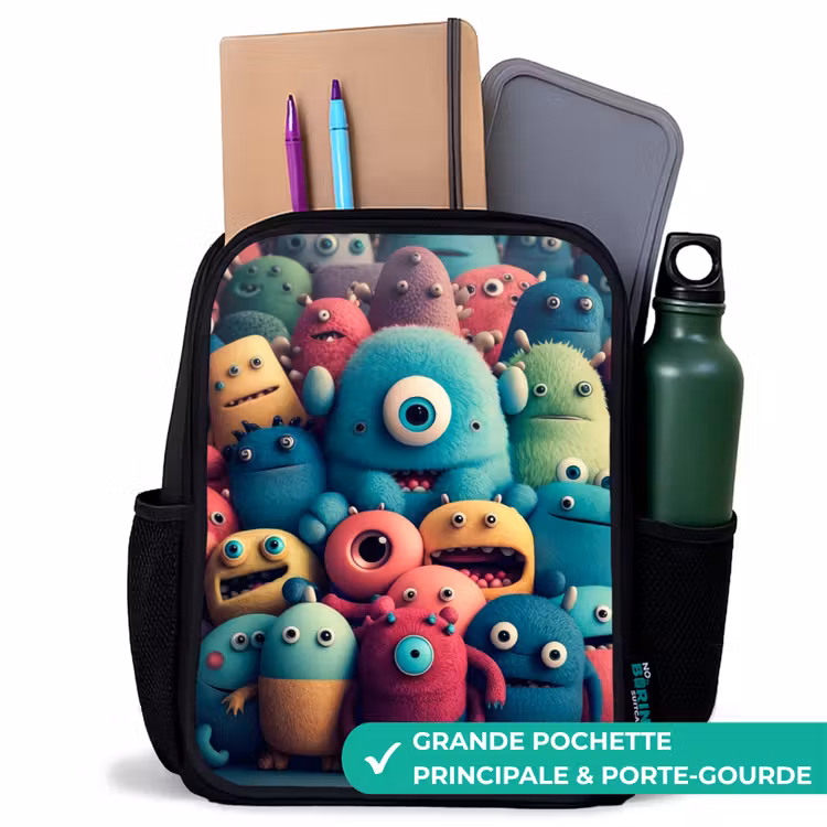 Sac à dos enfant - Noir - Échantillons souples et convexes — 10
