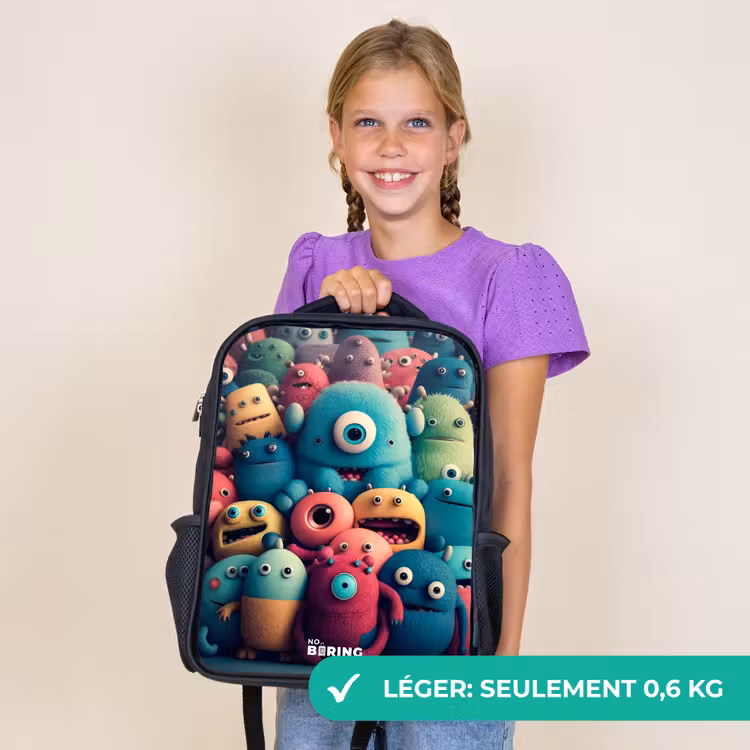 Sac à dos enfant - Noir - Échantillons souples et convexes — 9