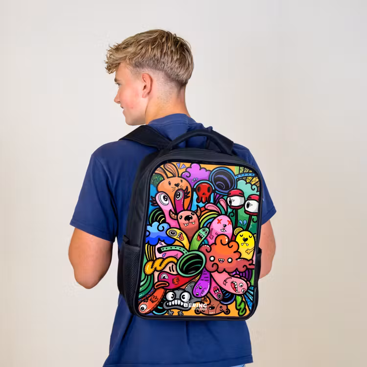Sac à dos enfant - Noir - Joyeux chaos monstre — 5