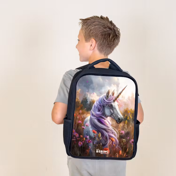 Sac à dos enfant - Noir - Lavande corne de printemps — 2