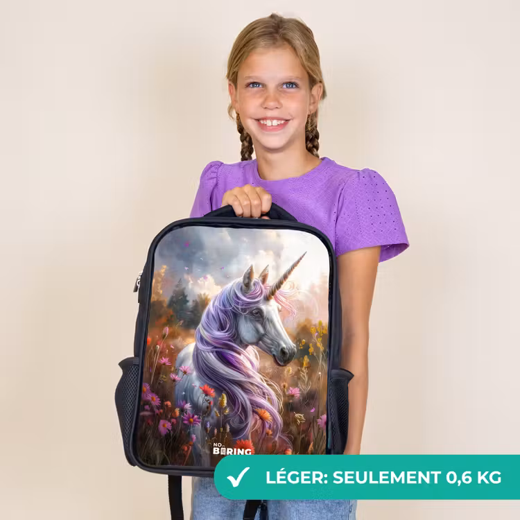Sac à dos enfant - Noir - Lavande corne de printemps — 9