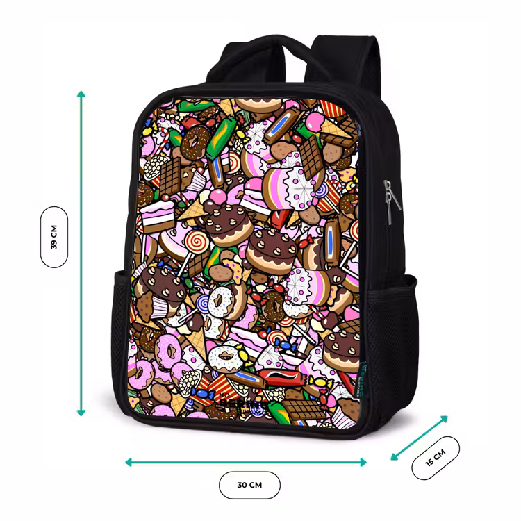 Sac à dos enfant - Noir - Modèle débordant de friandises — 8