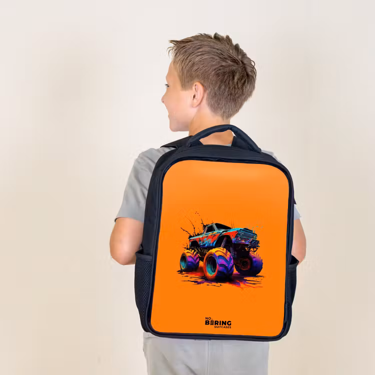 Sac à dos enfant - Noir - Roues arc-en-ciel — 2
