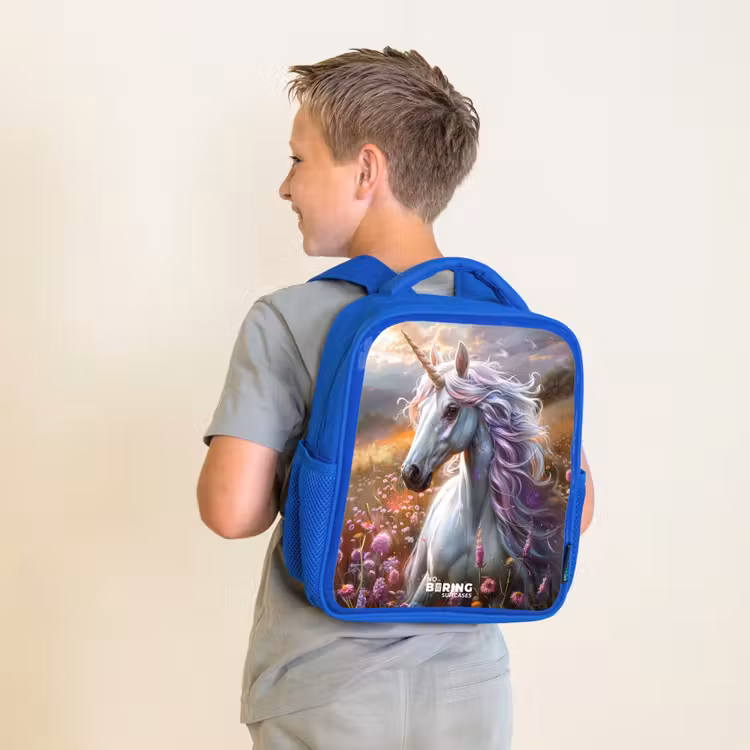 Sac à dos enfant - Bleu - Corne perlée pastel — 2