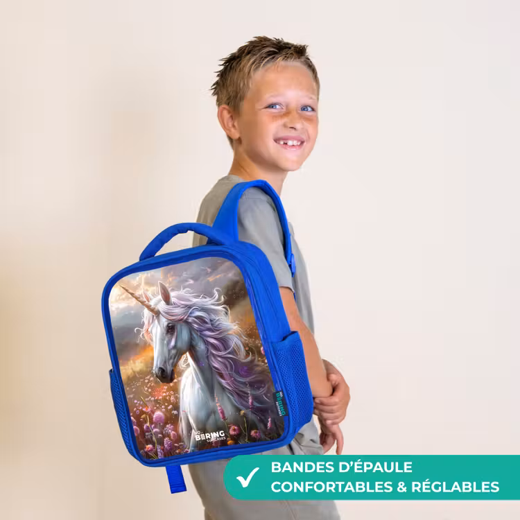 Sac à dos enfant - Bleu - Corne perlée pastel — 4